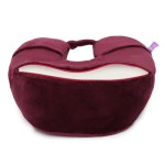 VIAGGI U Shape Super Soft Memory Foam Travel Neck Pillow for Neck Pain Relief Cervical Orthopedic Use Comfortable Neck Rest Pillow - Grape